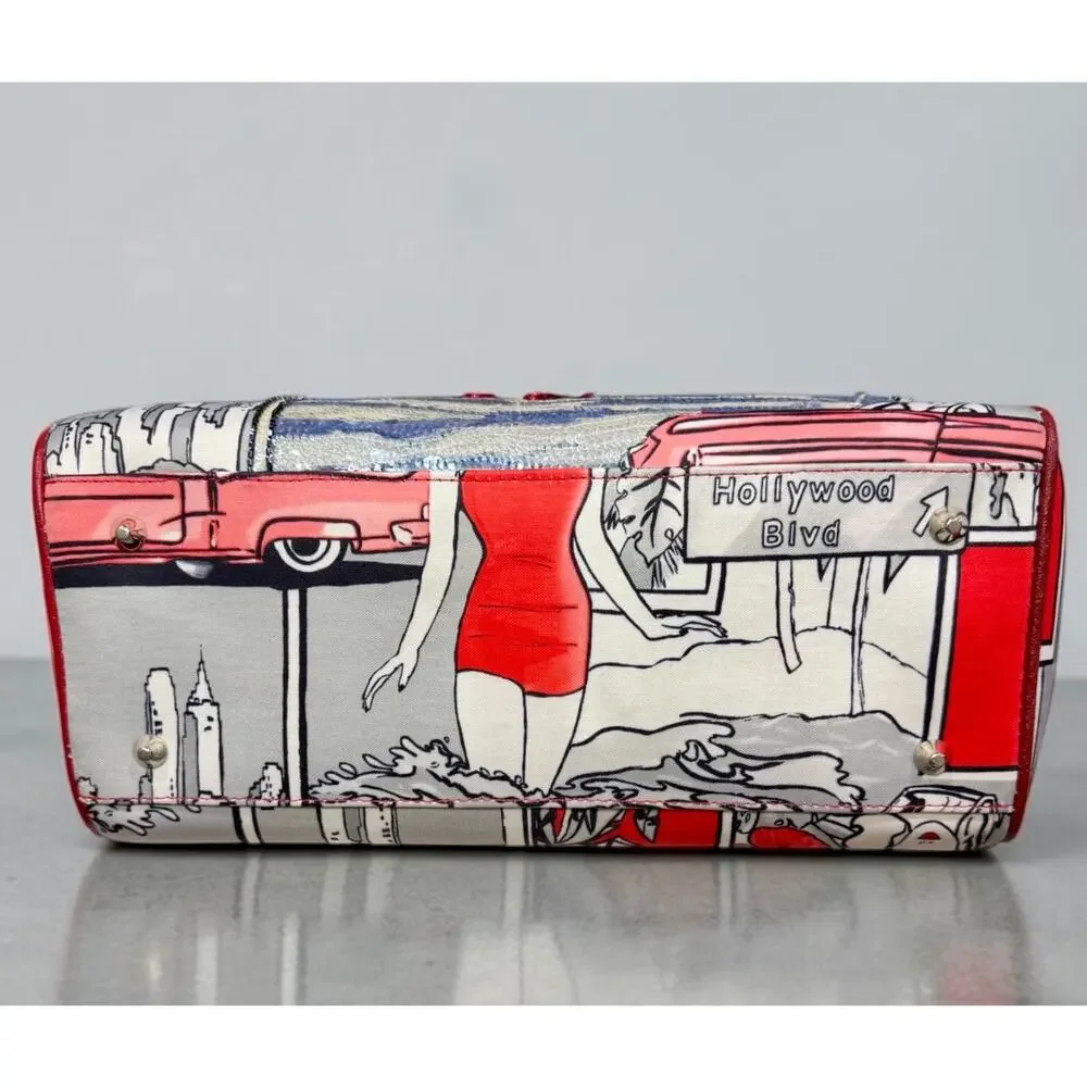 Y2K Isabella Fiore Hollywood Pop Art Beaded Satchel Frame Bag